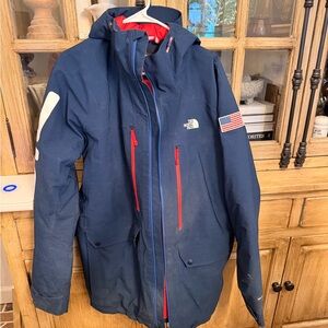The North Face Men's Blue and Red Ski Jacket